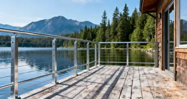 AL13 lakefront cabin railing